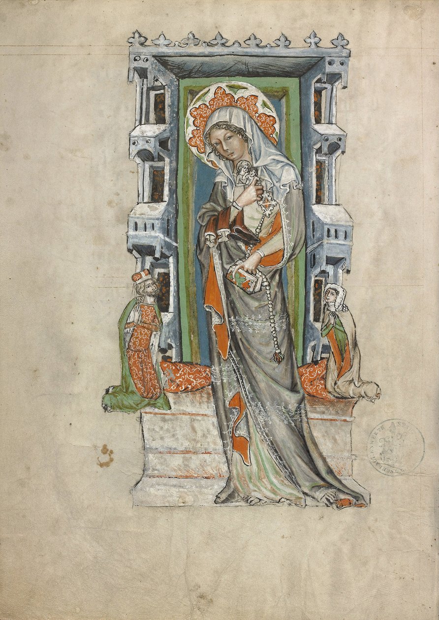 Silezya Aziz Hedwig ile Legnica Dükü Ludwig ve Brieg ve Düşes Agnés, 1353 by Court workshop of Duke Ludwig I