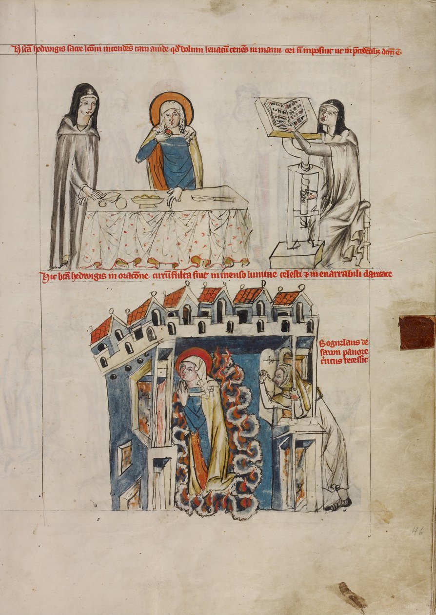 Hedwig Bir Okumayı Dinlerken; kirpi dua by Court workshop of Duke Ludwig I of Liegnitz and Brieg