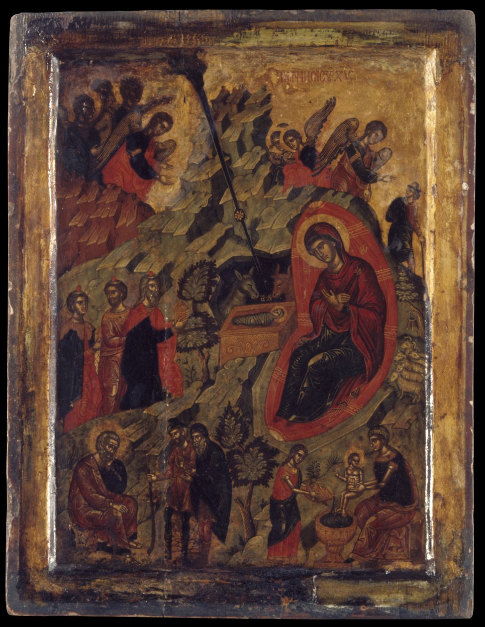 Doğuş (panelde yumurta tempera) by Cretan School