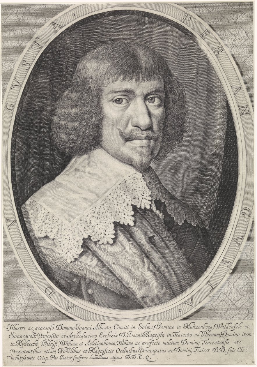 Johan Albert van Solms 1599-1648 by Crispijn van de Passe