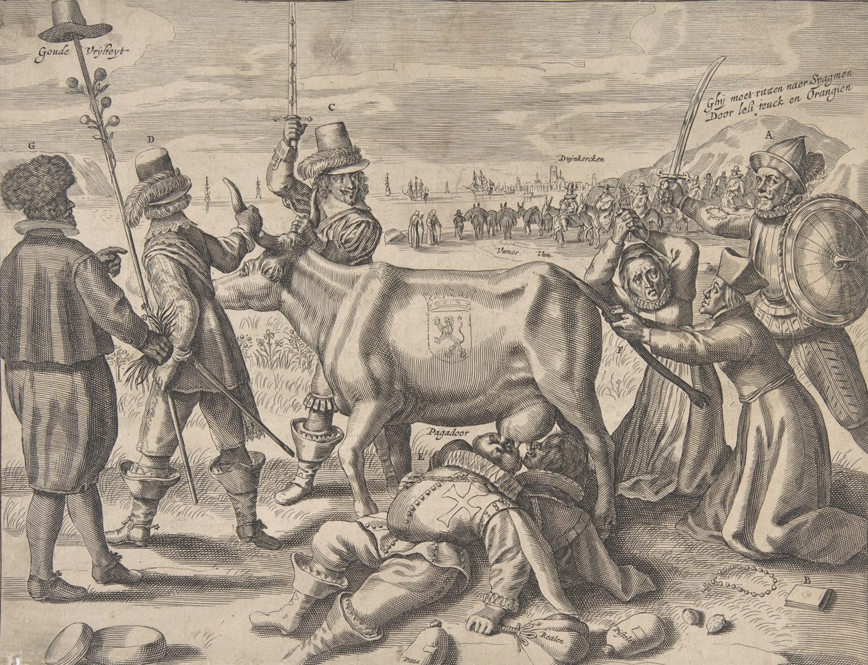 Flaman Süt İneği için mücadele, 1646. by Crispijn de Passe I
