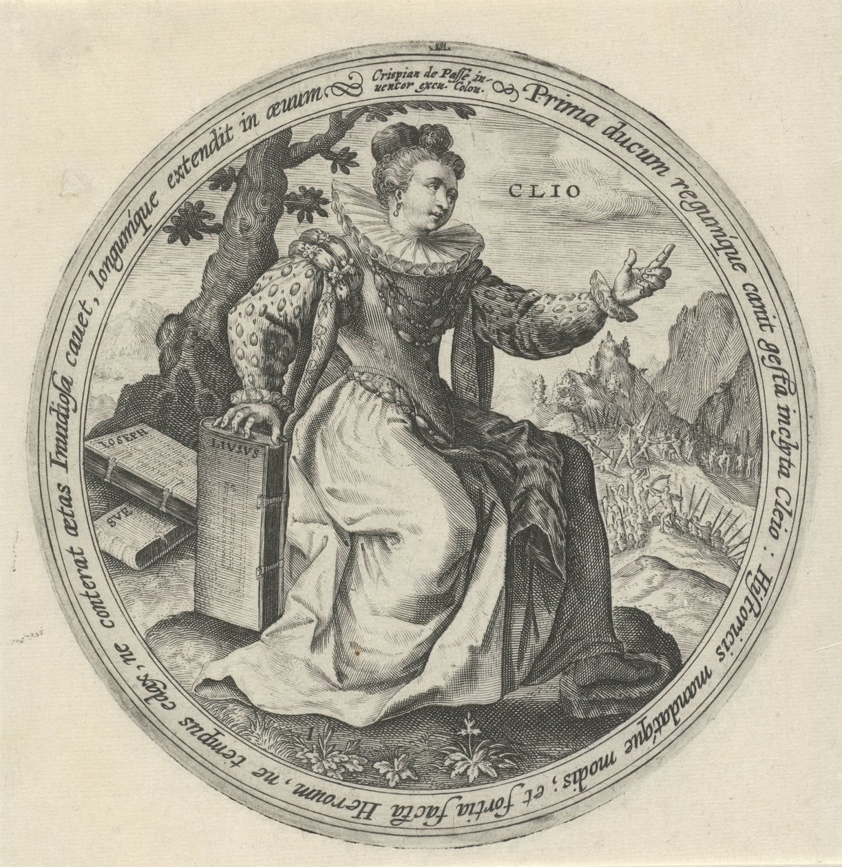 clio Dokuz Muses (dizi adı) by Crispijn van de Passe (I)