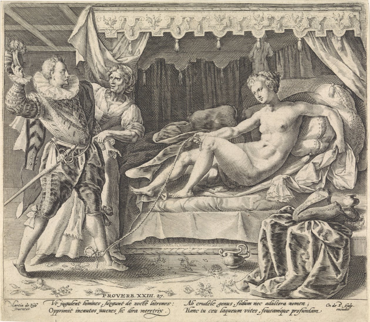 Bir fahişeyi ziyaret eden adam by Crispijn van de Passe (I)