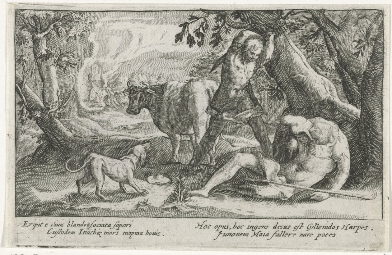 Merkür, Argus Ovid'in Metamorfozlarını Öldürdü (dizi başlığı) by Crispijn van de Passe (I)