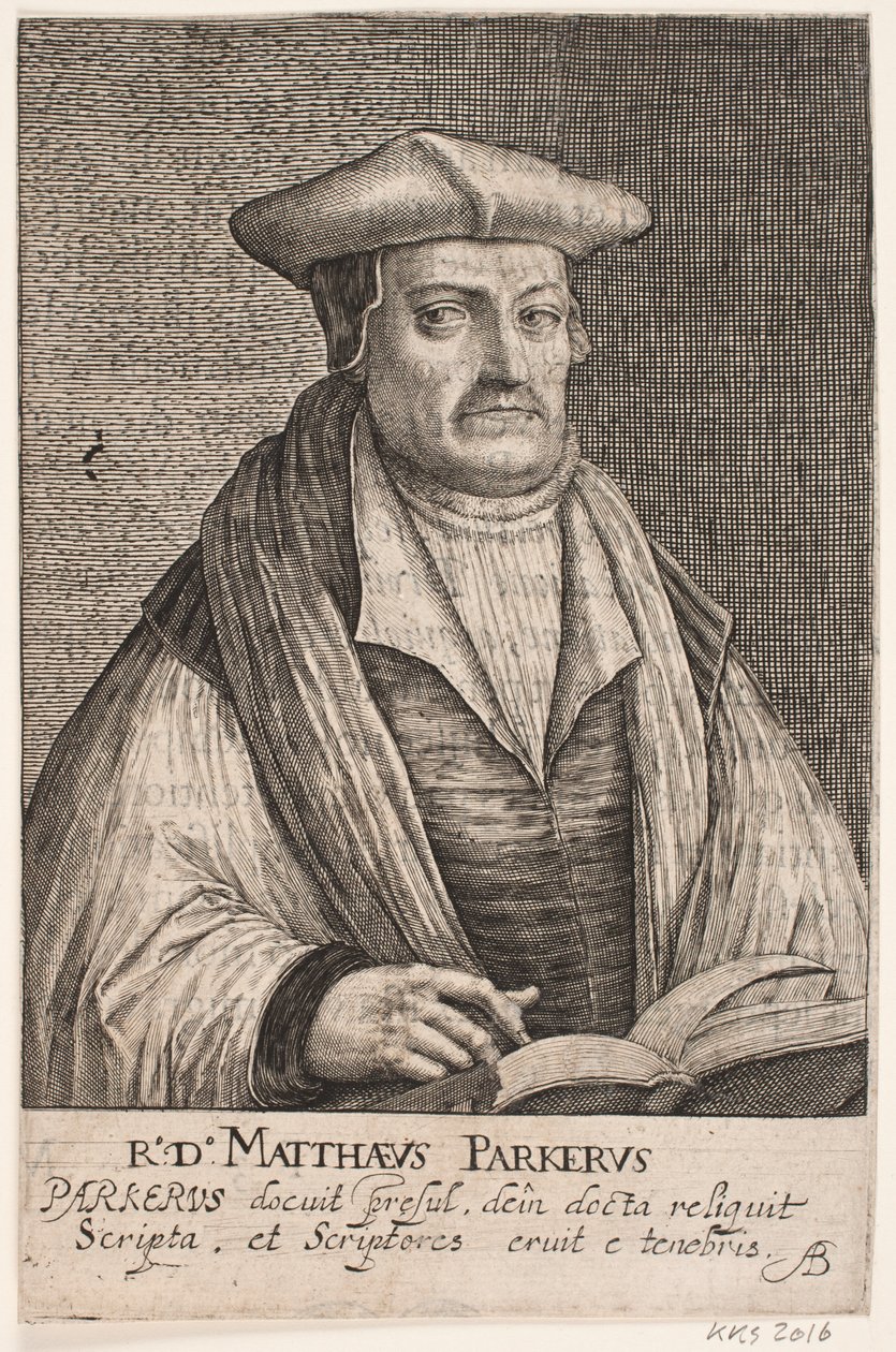 Mathew Parker, Canterbury Başpiskoposu by Crispijn van de Passe