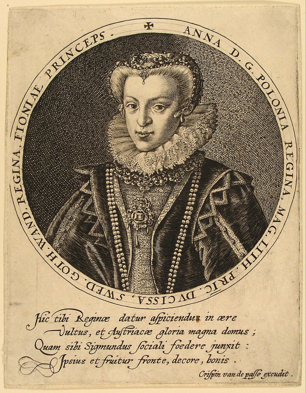 Polonya Anna Catherine Constance Vasa 1619-1651 by Crispijn van de Passe the Elder