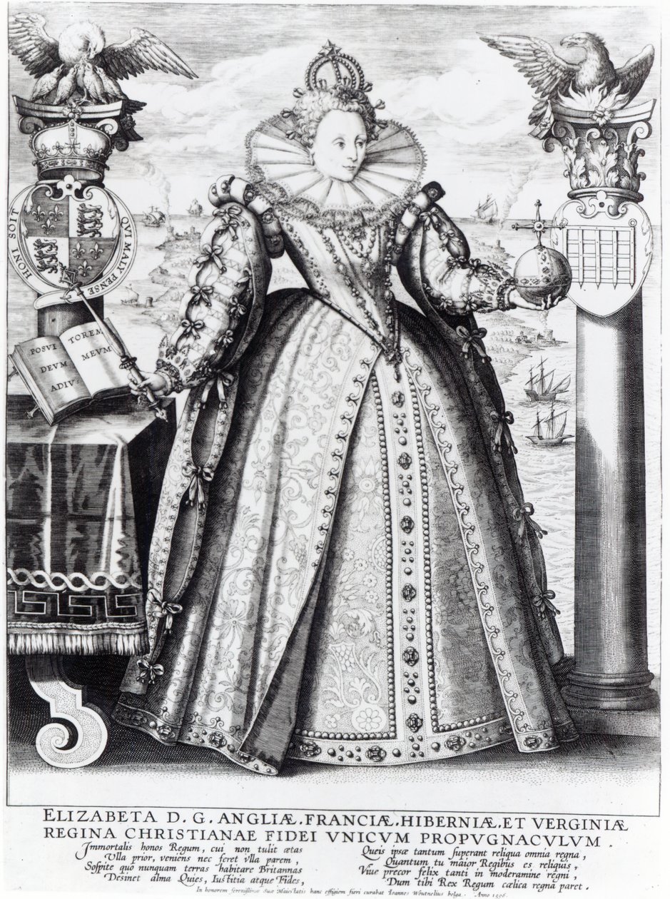 Kraliçe I. Elizabeth (1533-1603) 1596 by Crispin  Passe