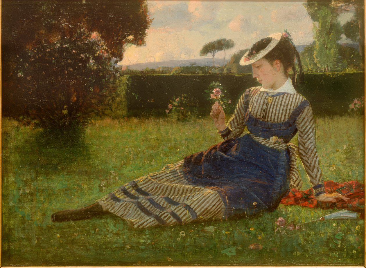 Bahçede Alaide Banti by Cristiano Banti