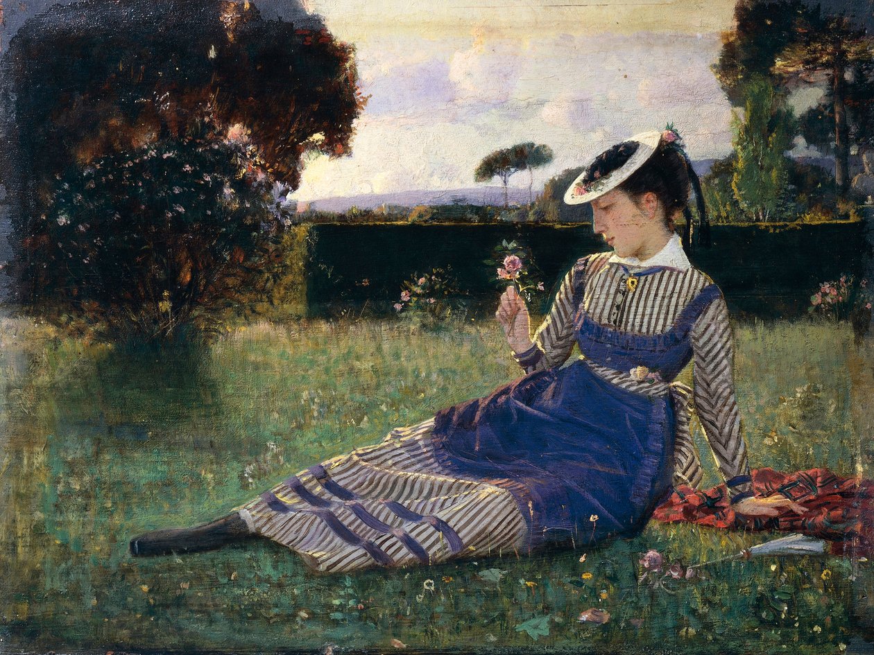 Bahçede Alaide by Cristiano Banti