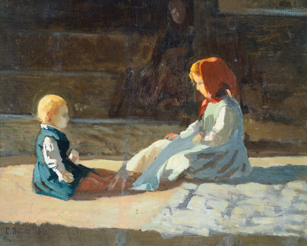 Güneşteki çocuklar, 1860 dolaylarında, Cristiano Banti (1824-1904) by Cristiano Banti