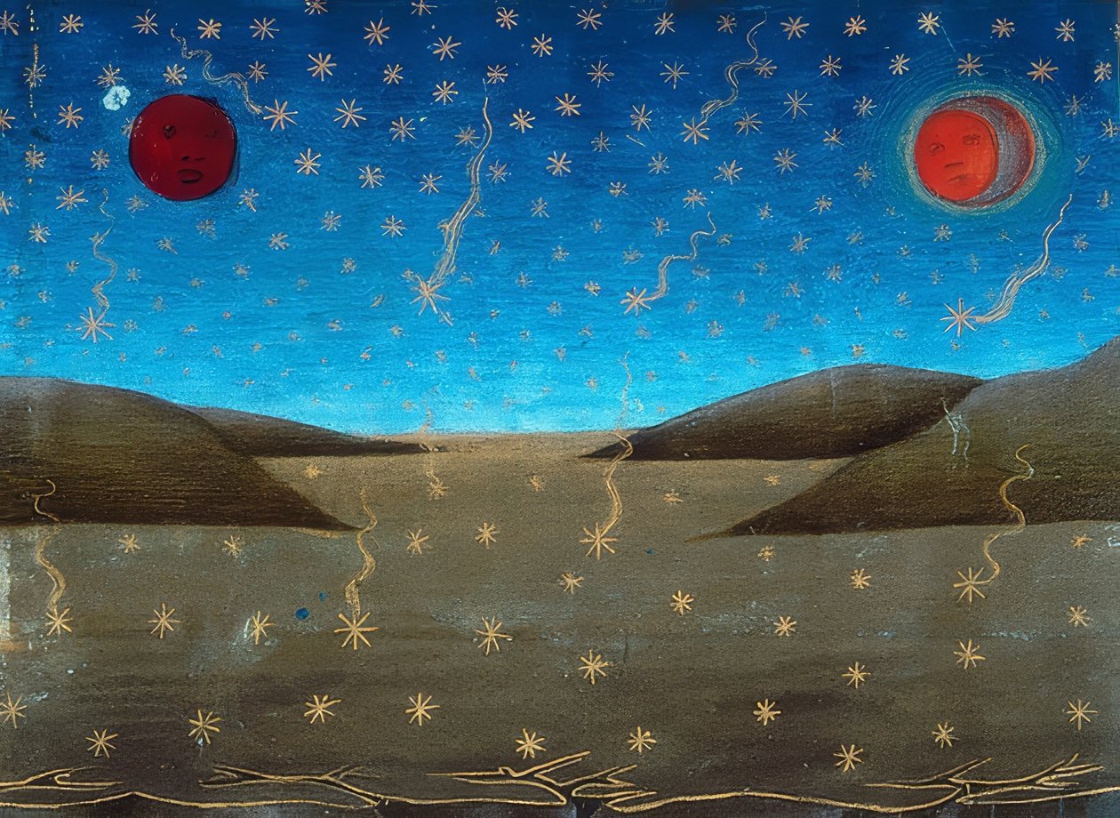 Dünyanın sonu: ay ve güneş kararacak, yıldızlar düşecek ve her şey eskisinin tam tersi olacak (c. 149v). 1476 by Cristoforo De Predis
