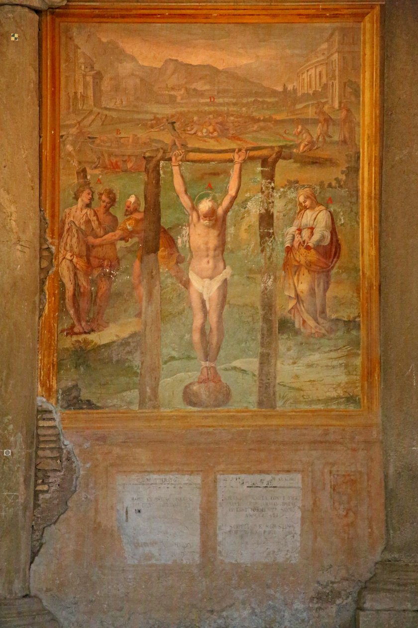 Çeşitli azizlerin şehit edilmesi ve sakat bırakılması by Cristoforo and Tempesta, Antonio Roncalli
