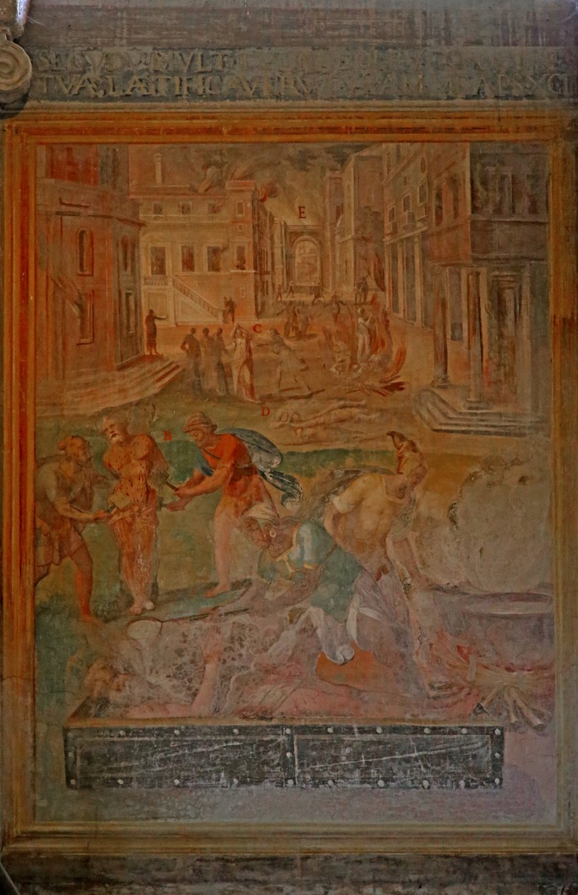 Çeşitli azizlerin şehit edilmesi ve sakat bırakılması by Cristoforo and Tempesta, Antonio Roncalli