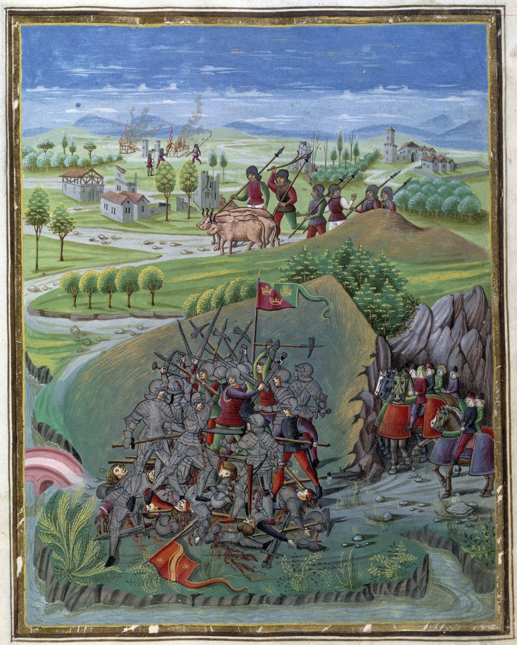 Güneşin Etkisi: Savaş. Cristoforo de Predis (v. 1440-v. 1486) tarafından yapılmış minyatür - "De Sphaera" d