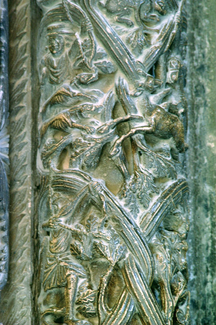 Av sahnesi, batı portalından bir detay by Croatian School