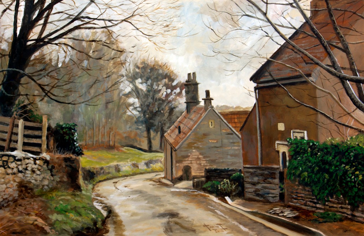 Yağmurdan Sonra, Cotswolds, 2010 (kağıt üzerinde akrilik) by Cruz Jurado Traverso