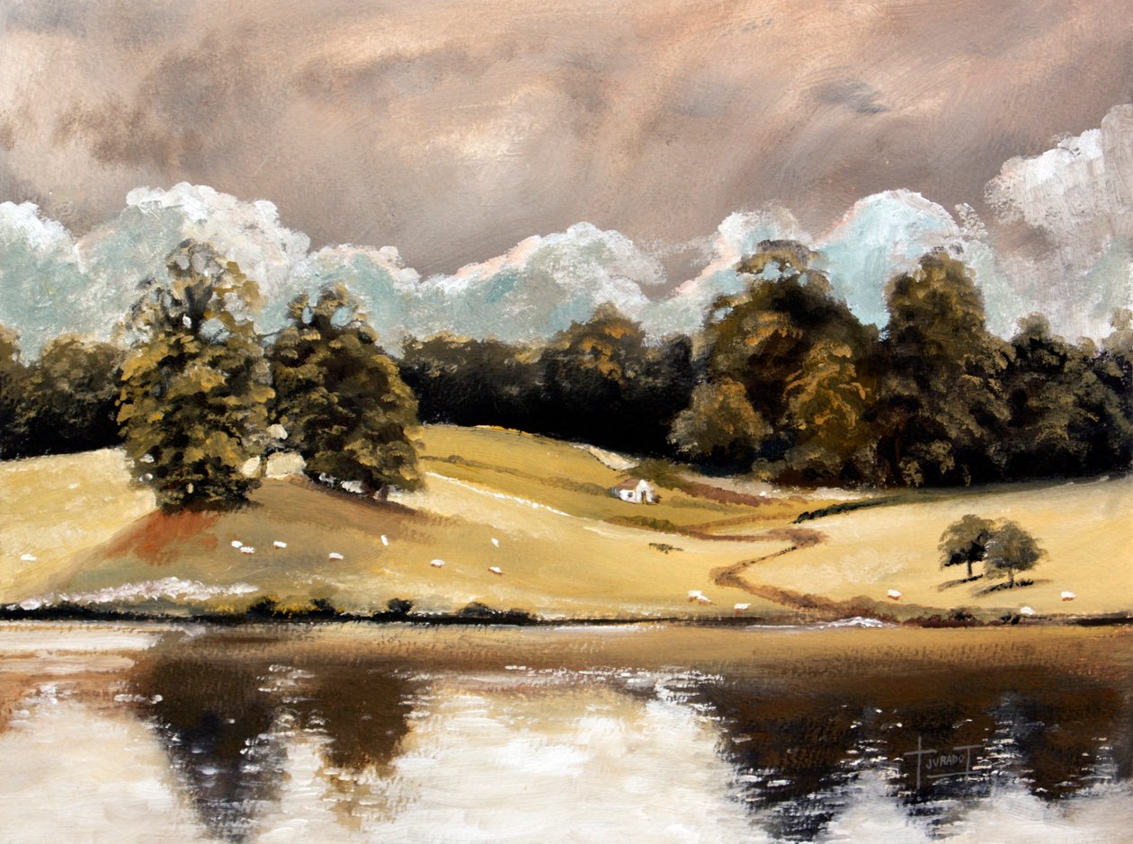 Işığın Sevinci, Leeds Kalesi yakınında, 2010 (kağıt üzerine yağlı boya) by Cruz Jurado Traverso