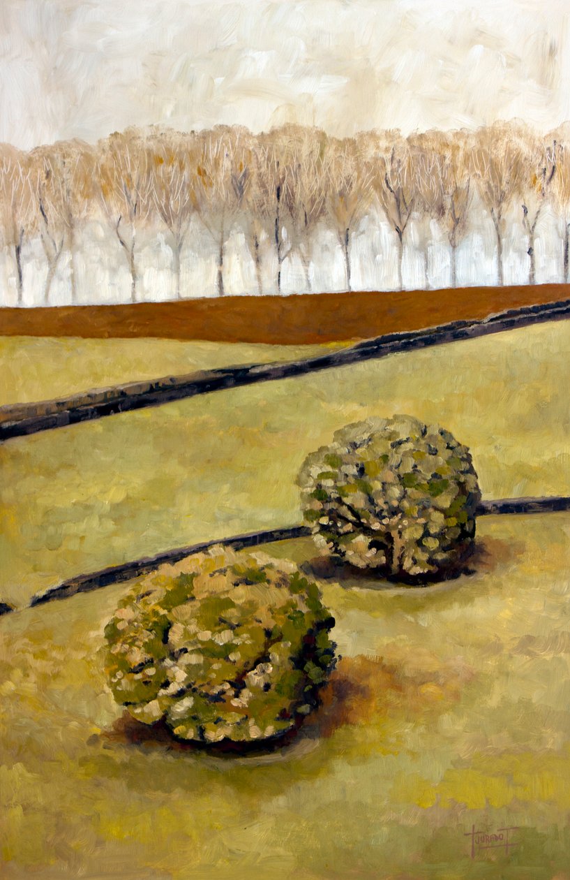 Seyirciler, Cotswolds, 2010 (kağıt üzerinde yağlı boya) by Cruz Jurado Traverso