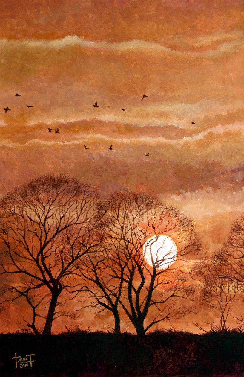 Sunset, Windsor, 2010 (kağıt üzerinde akrilik) by Cruz Jurado Traverso