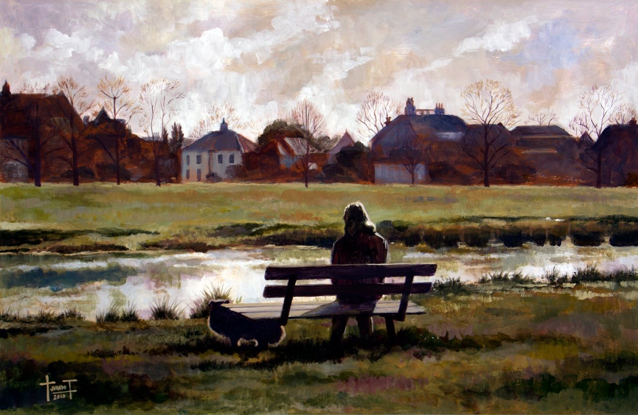 Wimbledon Pond, 2010 (kağıt üzerinde akrilik) by Cruz Jurado Traverso