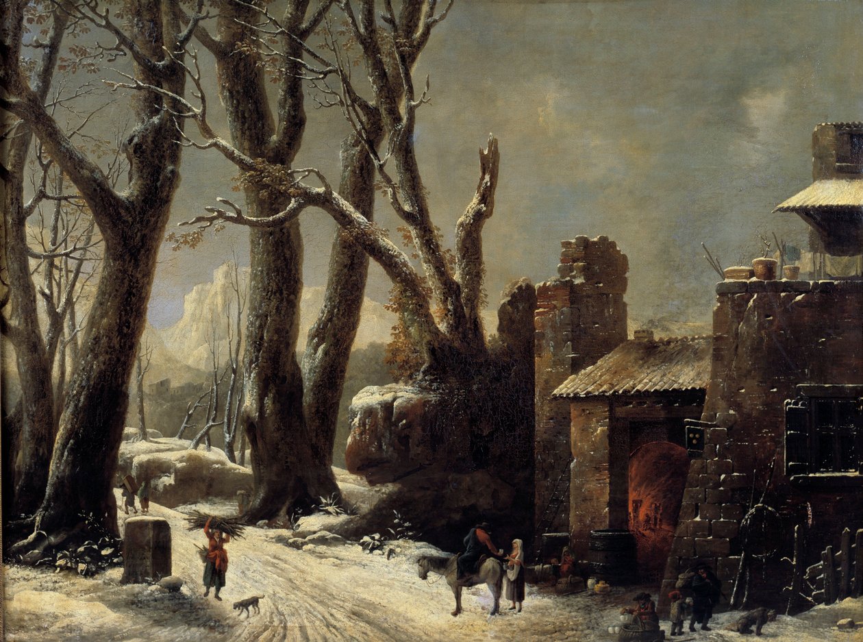 Piemont Tablosunda İlk Kar Cesar Van Loo (1743-1821) by César van Loo