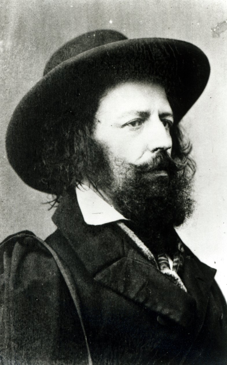 Alfred, Lord Tennyson (1809-92), Cundall ve Donnes tarafından fotoğraflandı, 15 Nisan 1861 by Cundall and Downes