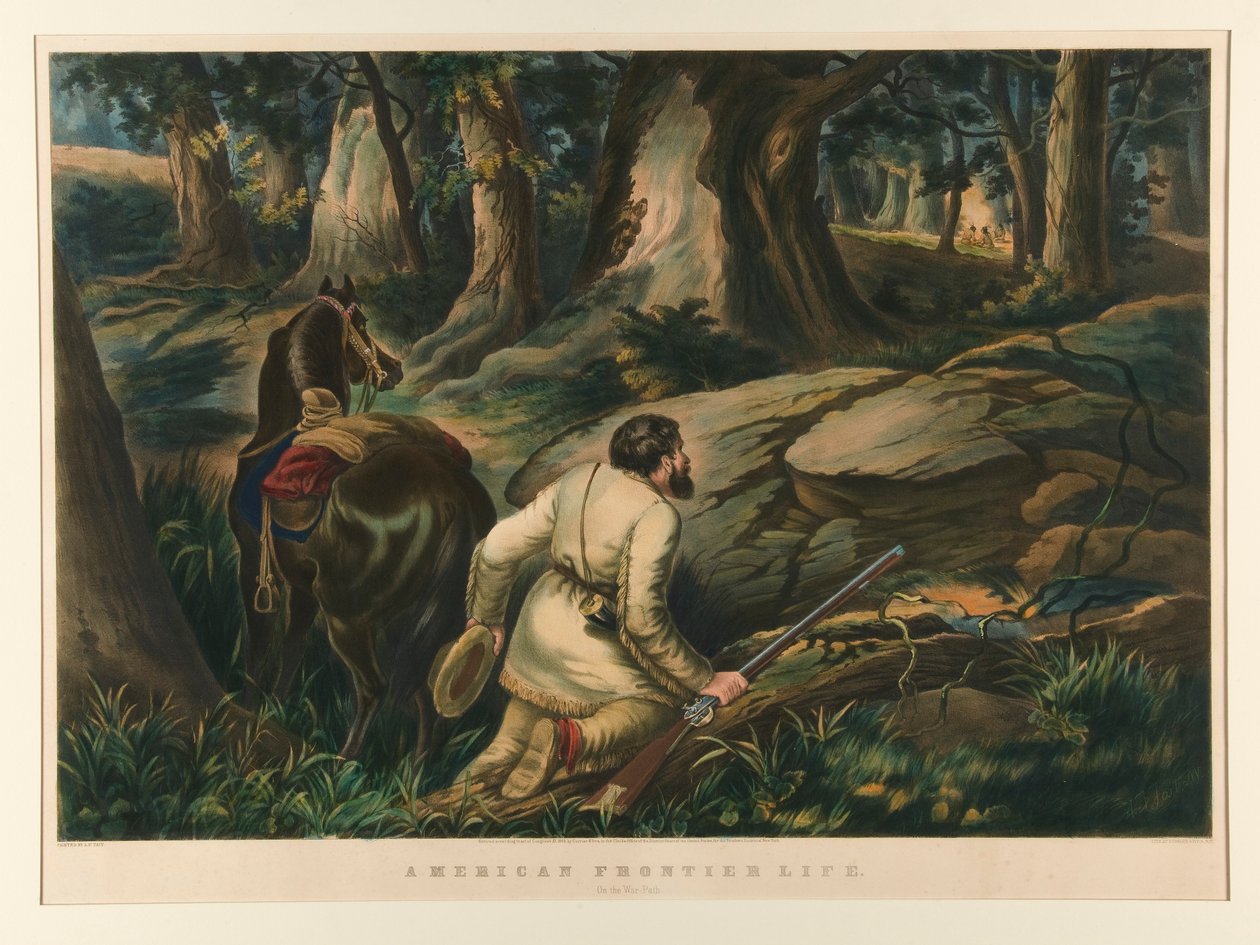 Amerikan Sınırında Yaşam/ Savaş Yolunda by Currier and Ives