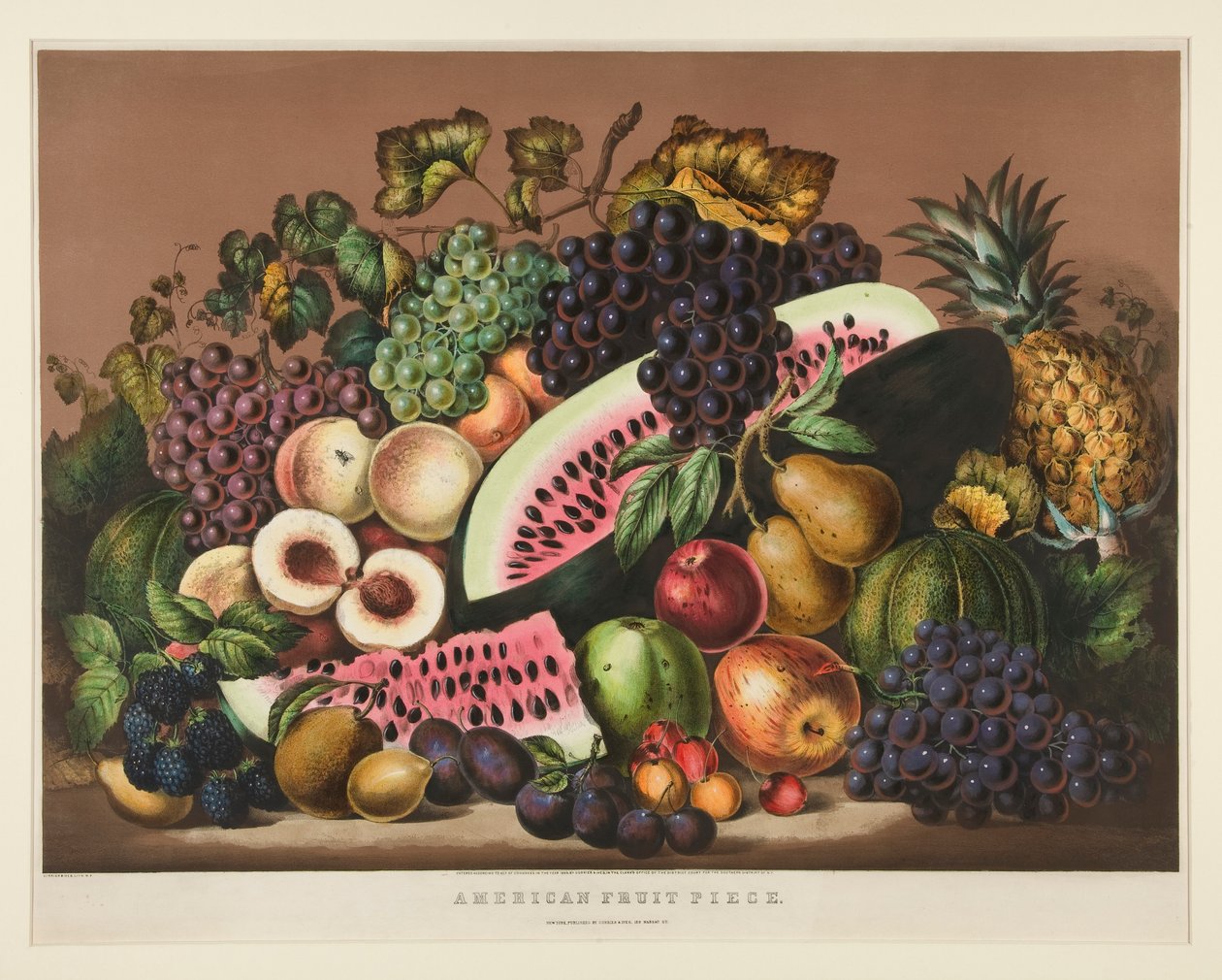 Amerikan Meyve Parçası; Plaka 281 by Currier and Ives