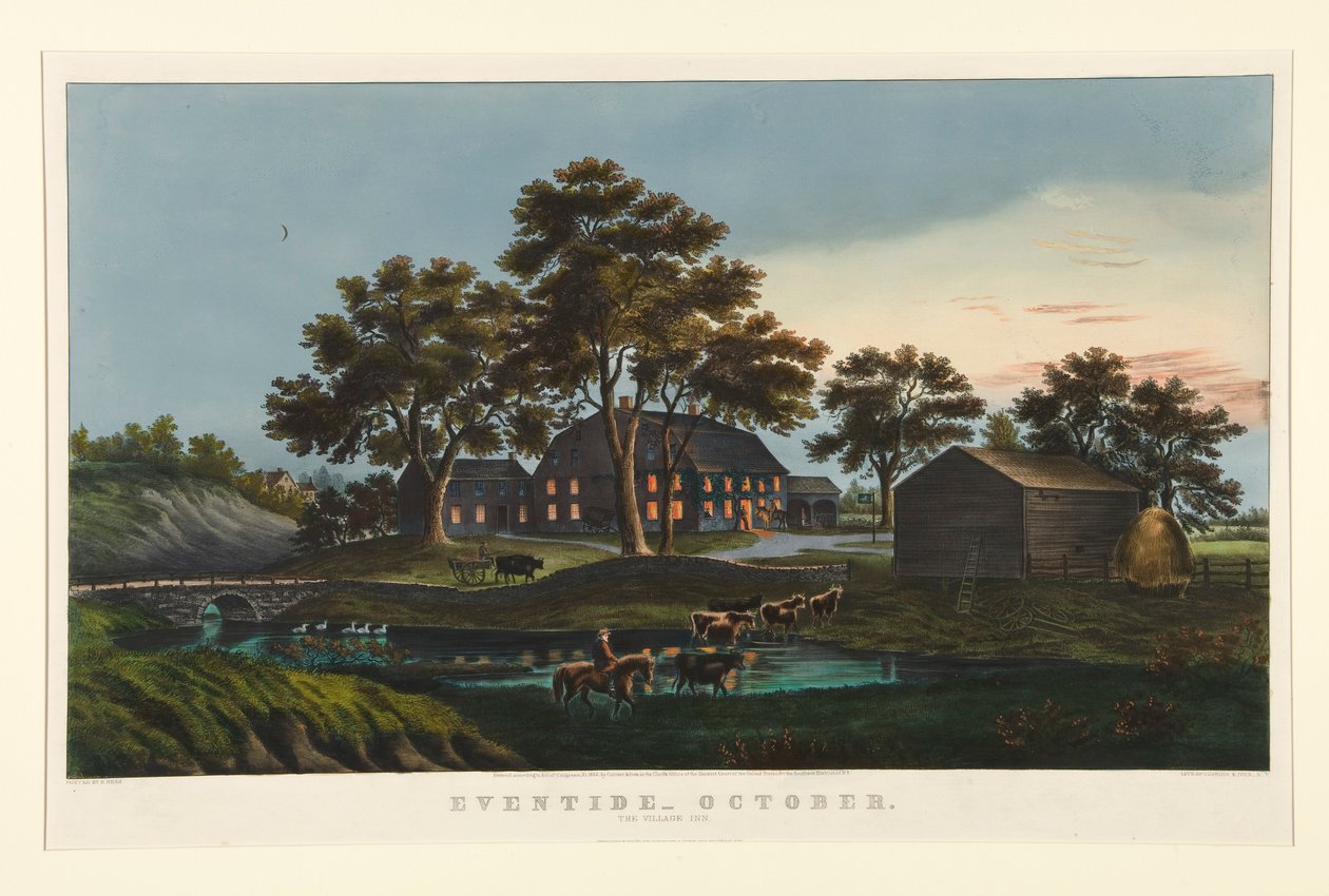 Eventide - Ekim/ The Village Inn by Currier and Ives