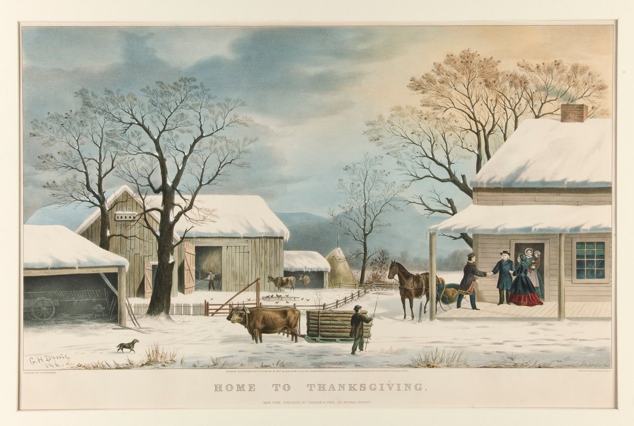 Şükran Günü by Currier and Ives