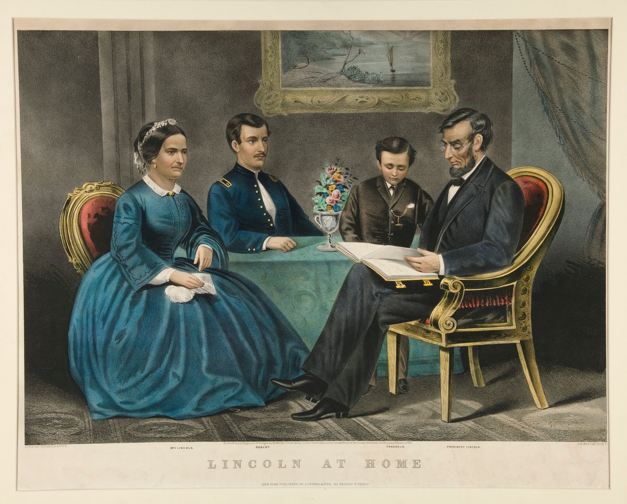 Lincoln Evde by Currier and Ives