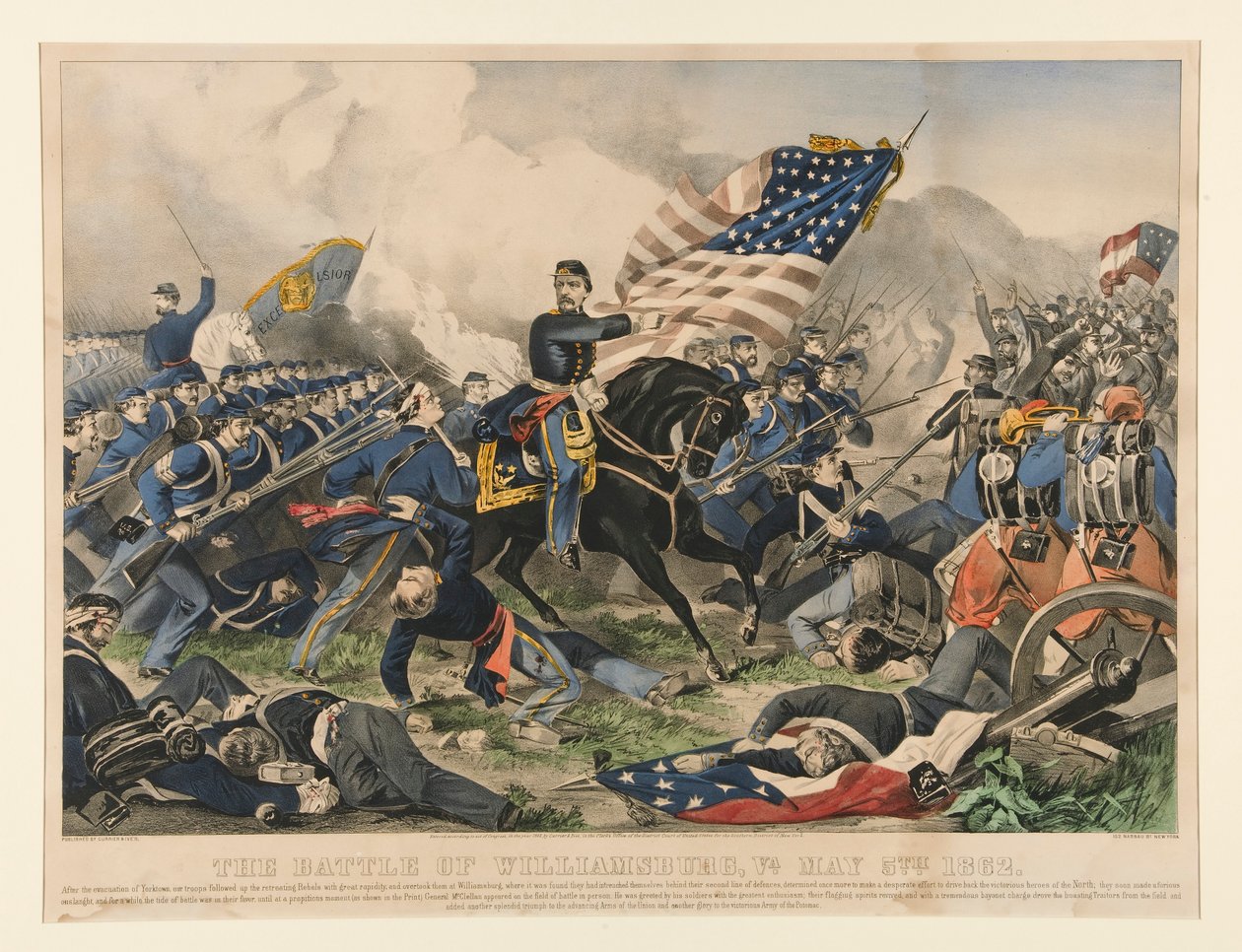 Williamsburg Savaşı, Va. 5 Mayıs 1862 by Currier and Ives