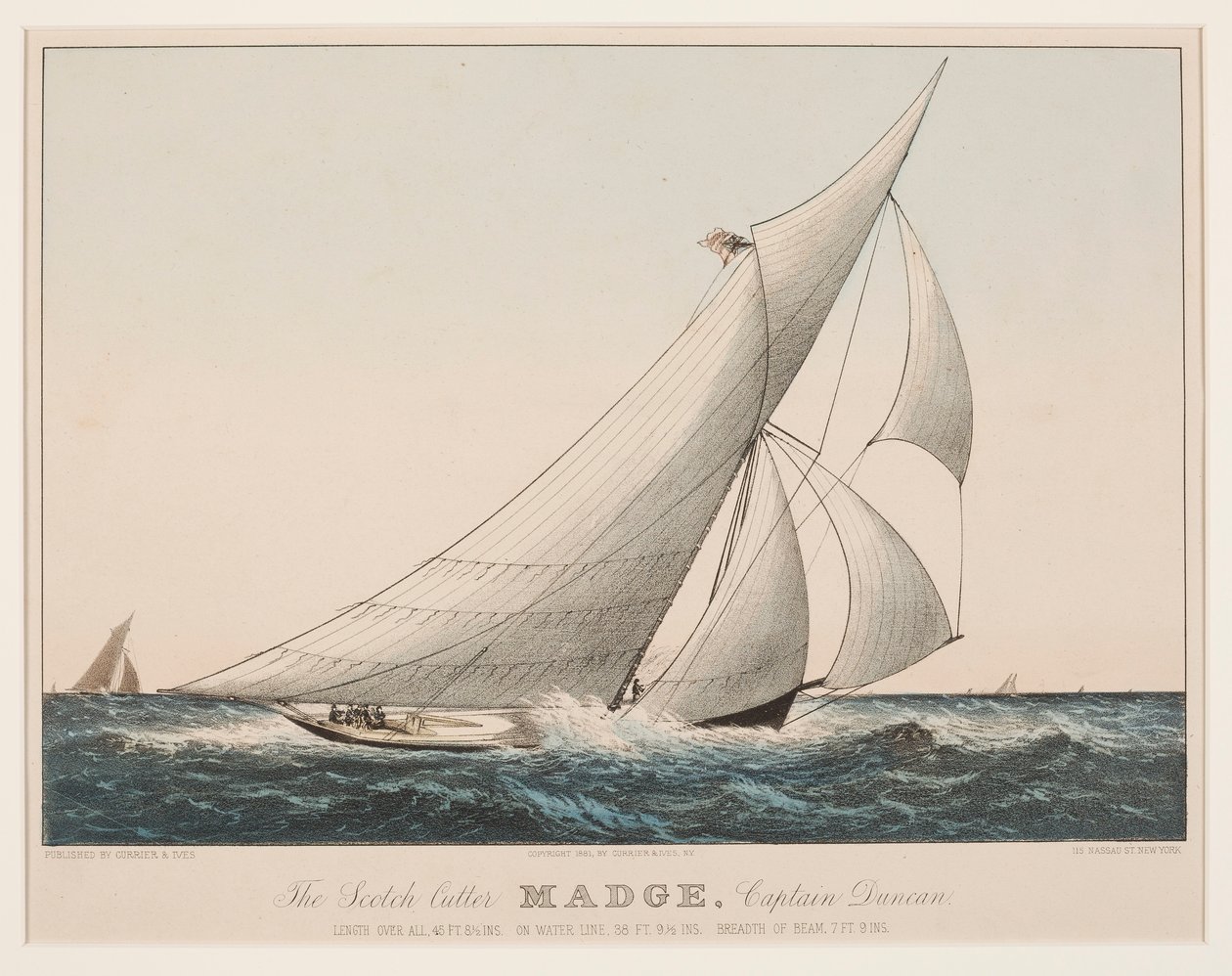 Scotch Cutter Madge, Kaptan Duncan by Currier and Ives