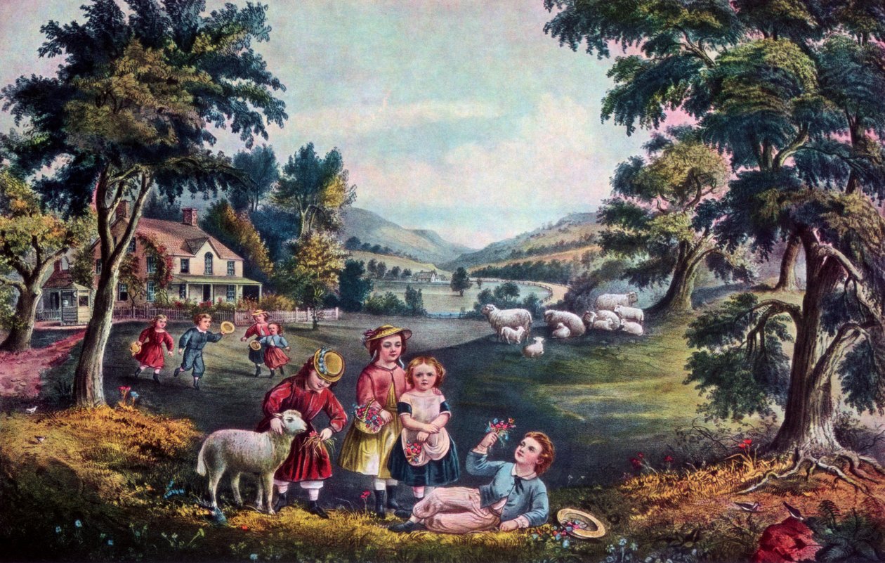Sevinç Mevsimi, Çocukluk, 1868. by Currier and Ives