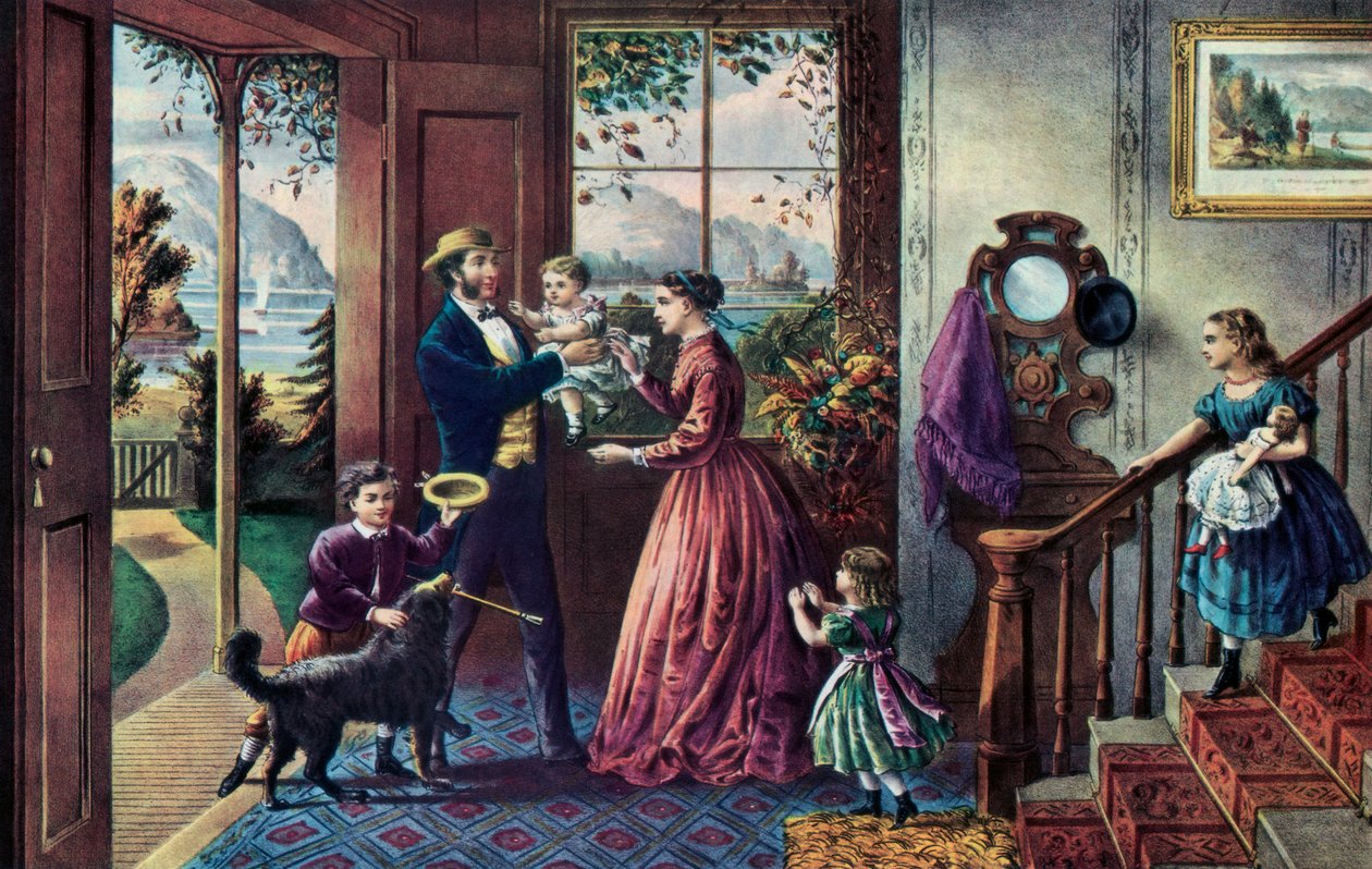 Güç Mevsimi, Orta Çağ, 1868. by Currier and Ives