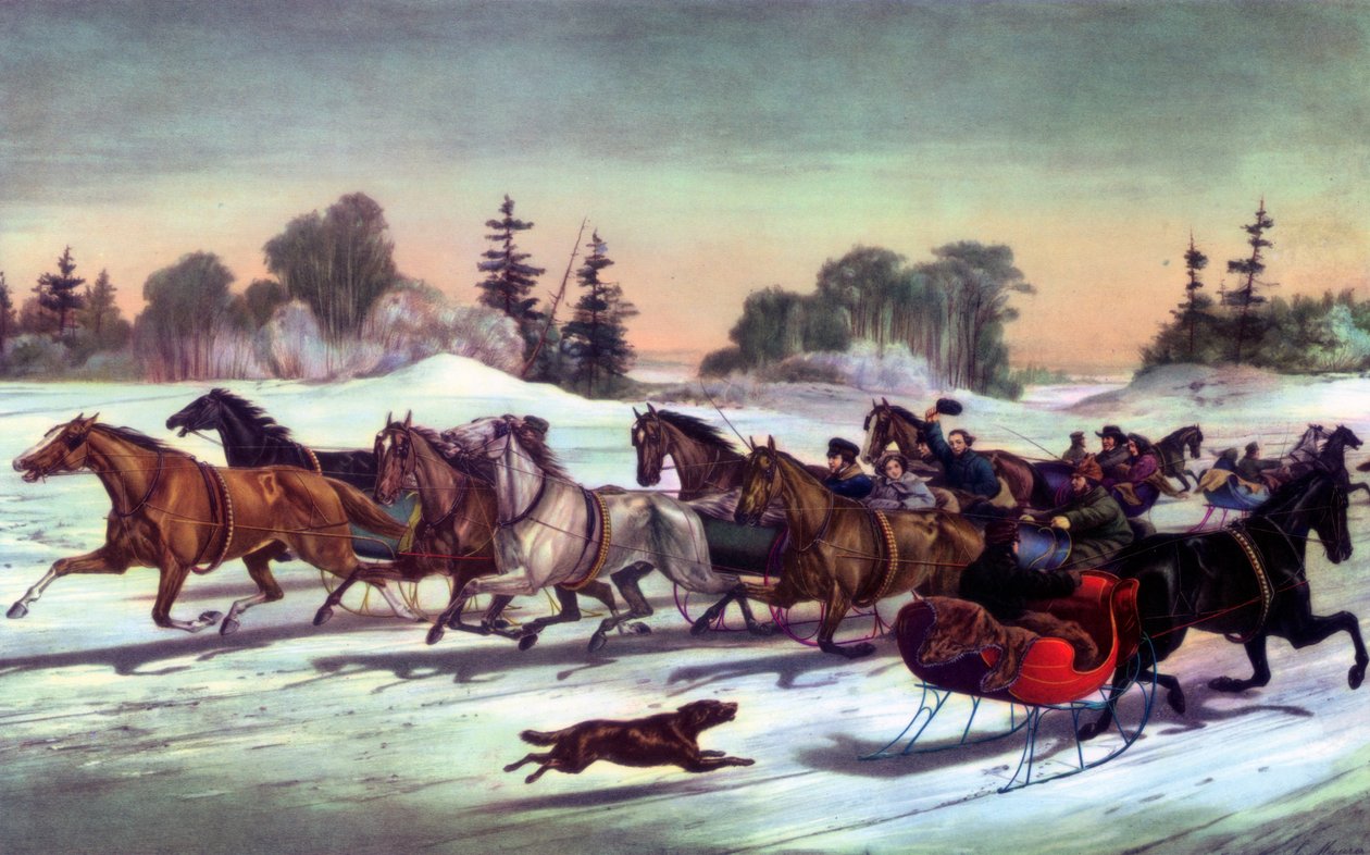 Karda Paça Çatlakları, 1858. by Currier and Ives