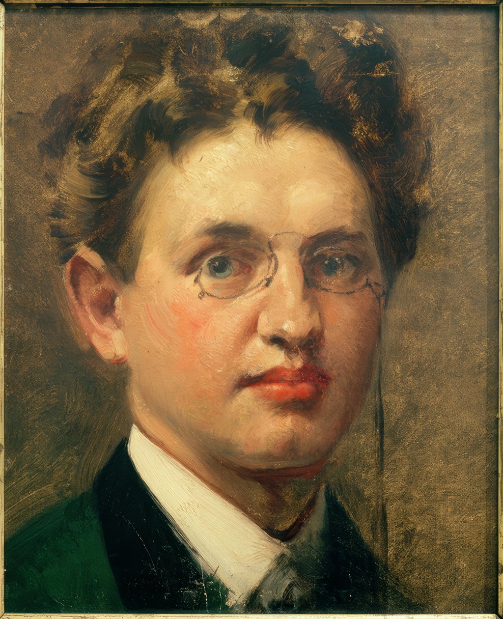 Kendi portre, yüz, pince-nez ile by Curt Herrmann