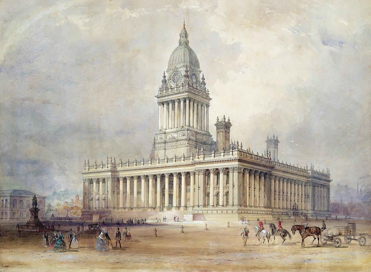 Leeds Belediye Binası için Tasarım by Cuthbert Brodrick