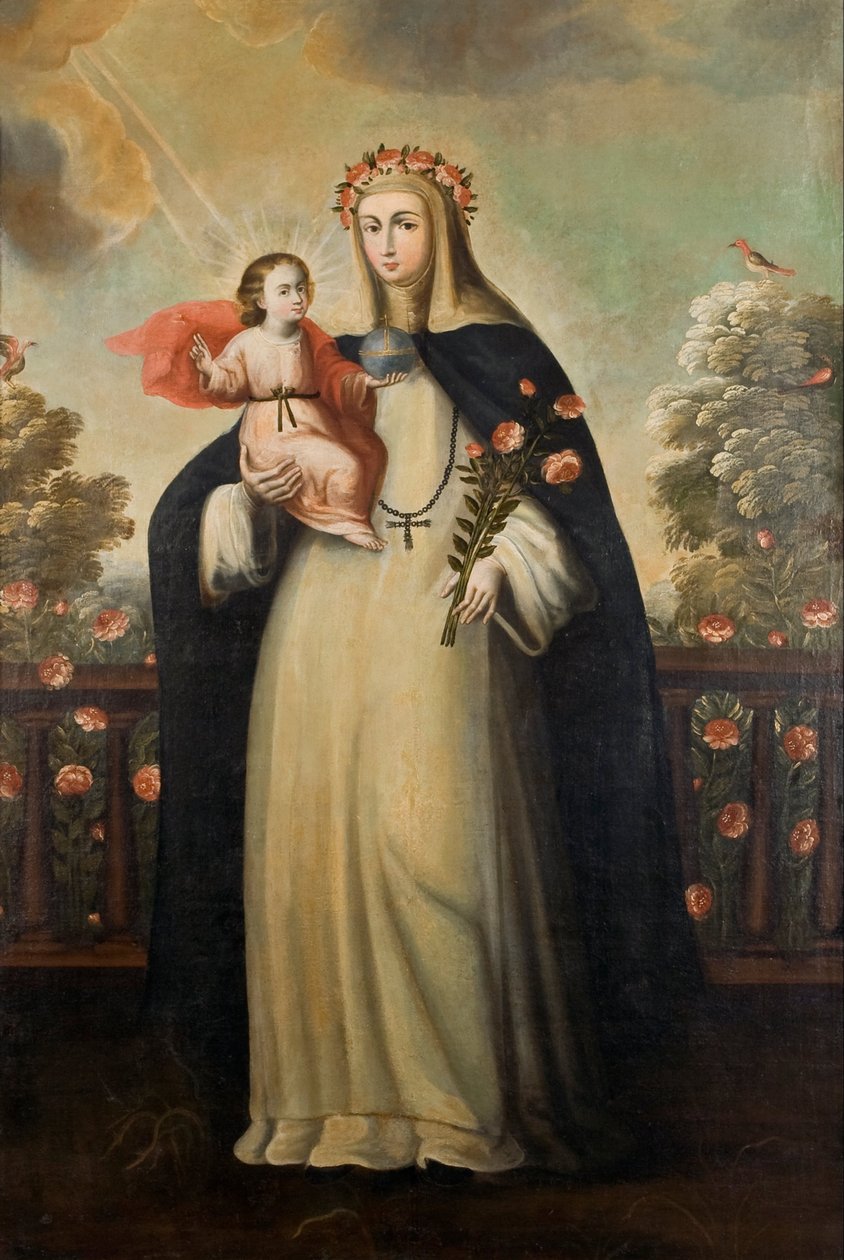 Çocuk İsa ile Lima Aziz Gülü by Cuzco School