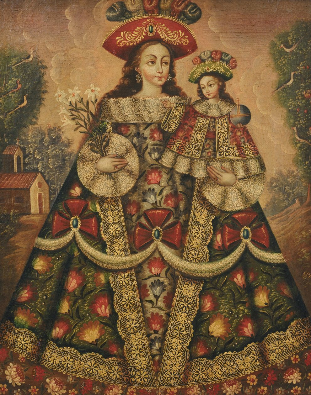 Hacıların Bakiresi ve Çocuk by Cuzco School