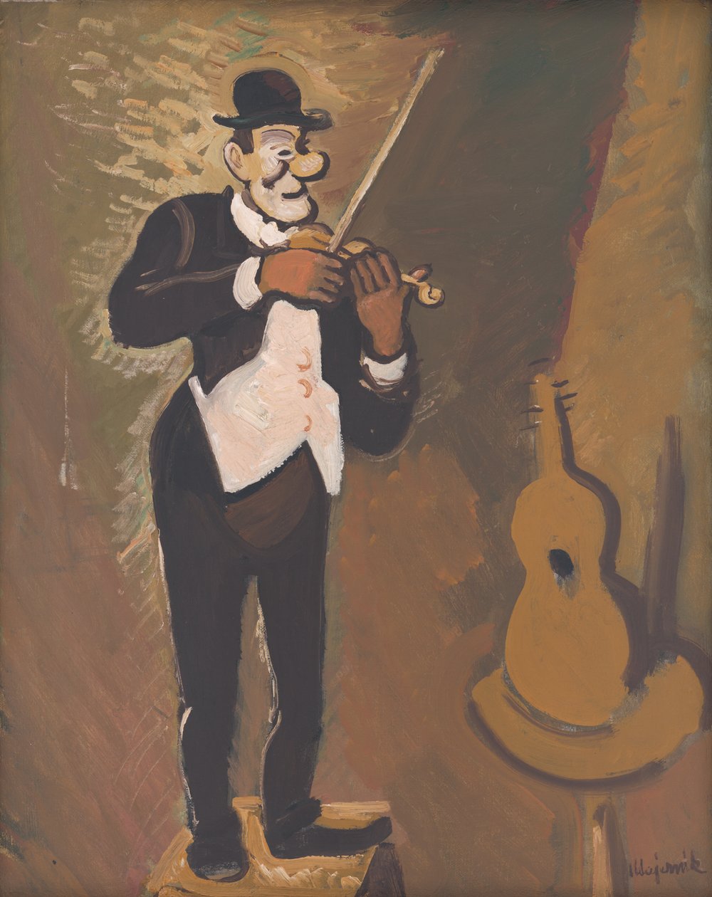 keman çalan palyaço by Cyprian Majernik