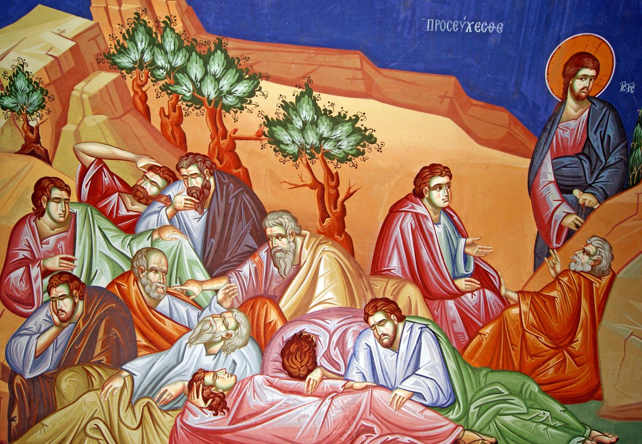 Apostles waiting for Jesus on the Mount of Olives in Jerusalem, Cyprus  by Cypriot