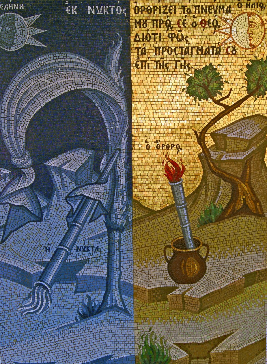 Gece ve Gündüz, Kykkos Manastırı, Trodos Dağları, Kıbrıs (mozaik) by Cypriot