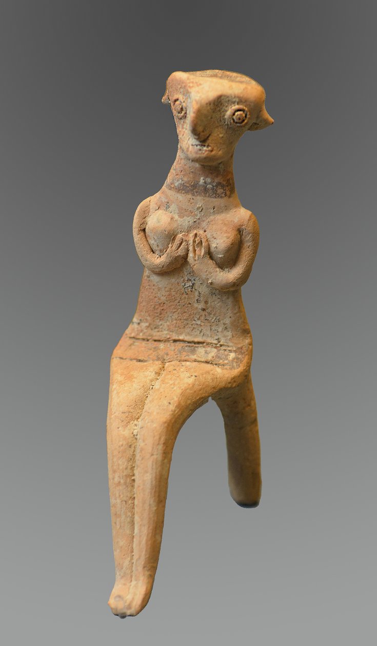 Oturan bir kadın heykelciği, MÖ 1800 by Cypriot