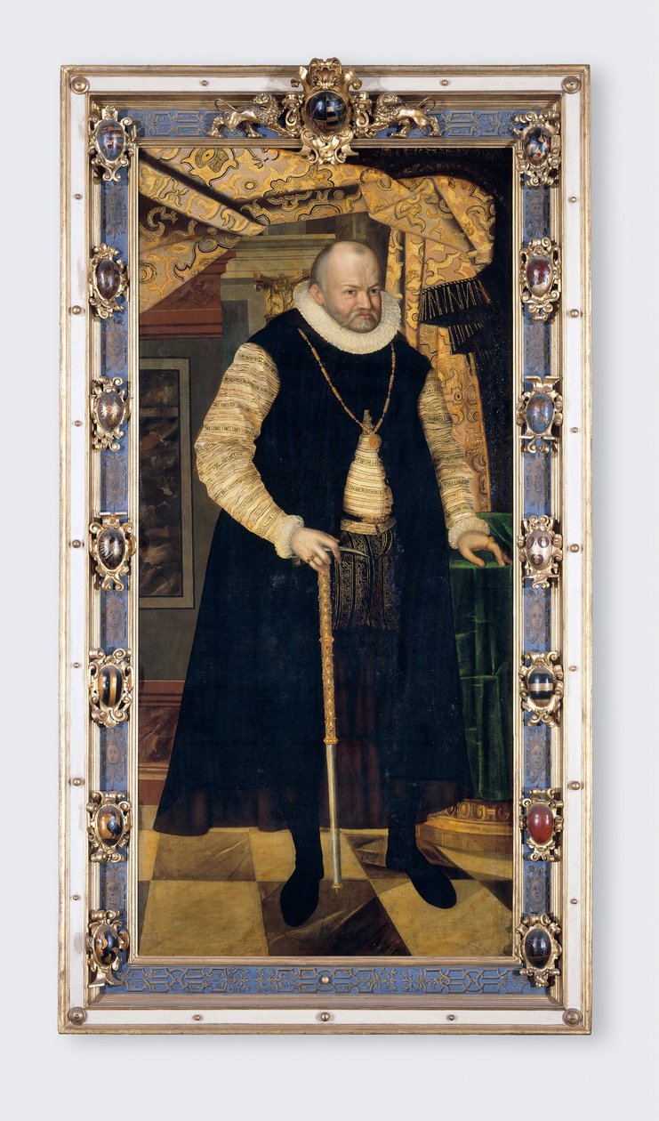 Saksonya I. Augustus Seçmen Portresi (1526-1586) - Cyriacus Roeder (Rheder) (1560-1598 dolaylarında), tuval üzerine yağlı boya by Cyriacus (c.1560 1598) Roder