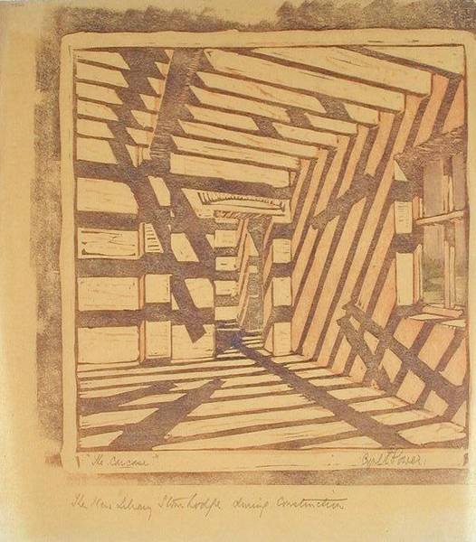 Karkas, c.1929 (linocut) by Cyril Edward Power