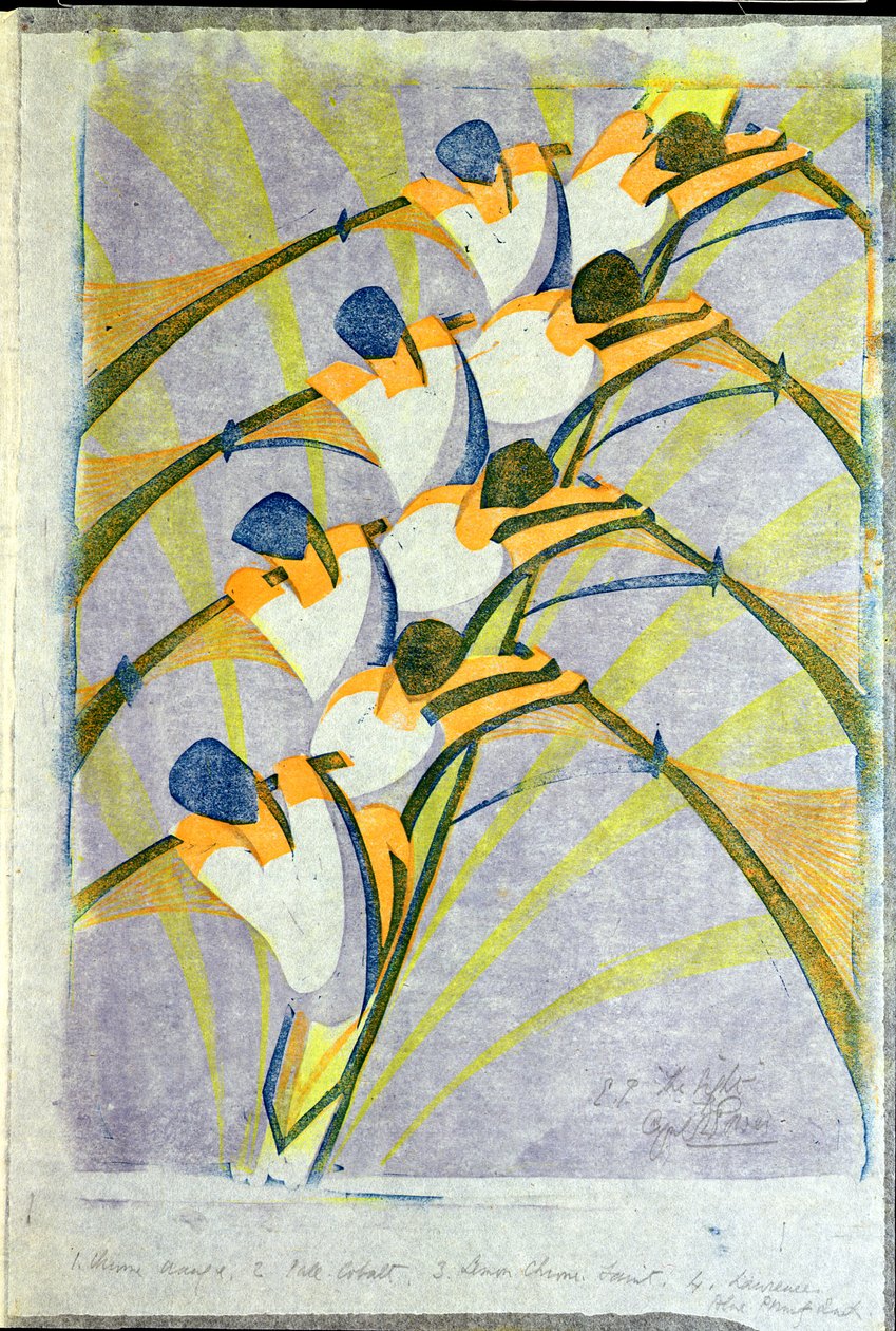 Sekiz, c.1930 (linocut) by Cyril Edward Power