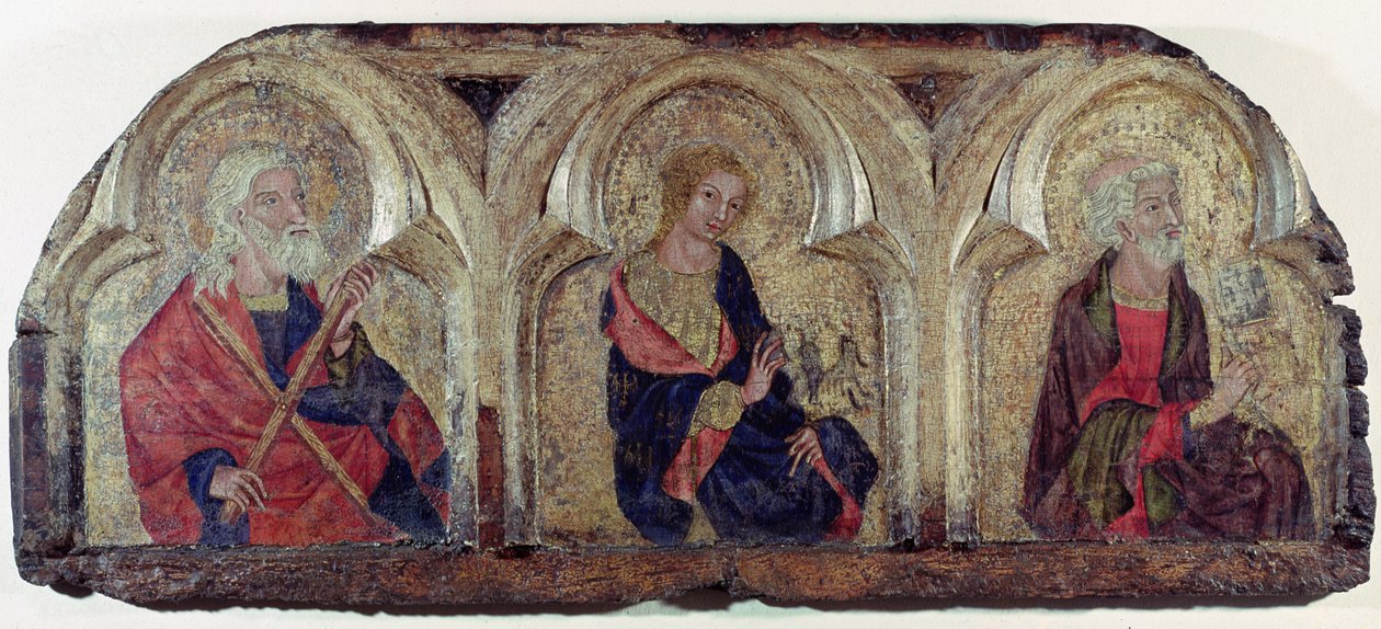 St. Andrew, St, John the Evangelist ve St. Peter, Roudnice Predella