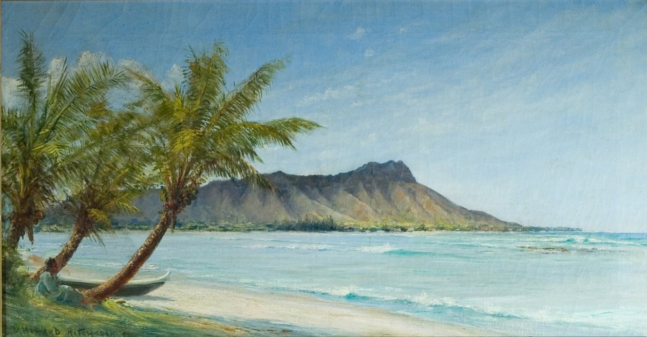Güneş Işığında Waikiki Plajı by D. Howard Hitchcock