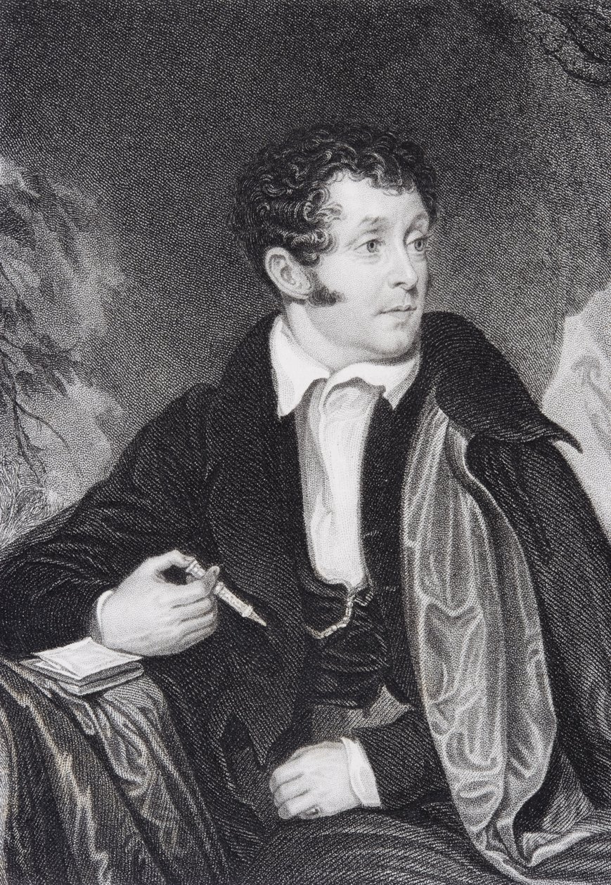 Thomas Campbell, engraved by Joseph Jenkins (bap.1812-1885)  by D McClise